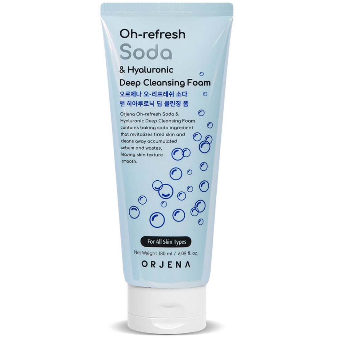 ORJENA OH-REFRESH SODA & HYALURONIC DEEP CLEANSING FOAM 180ML