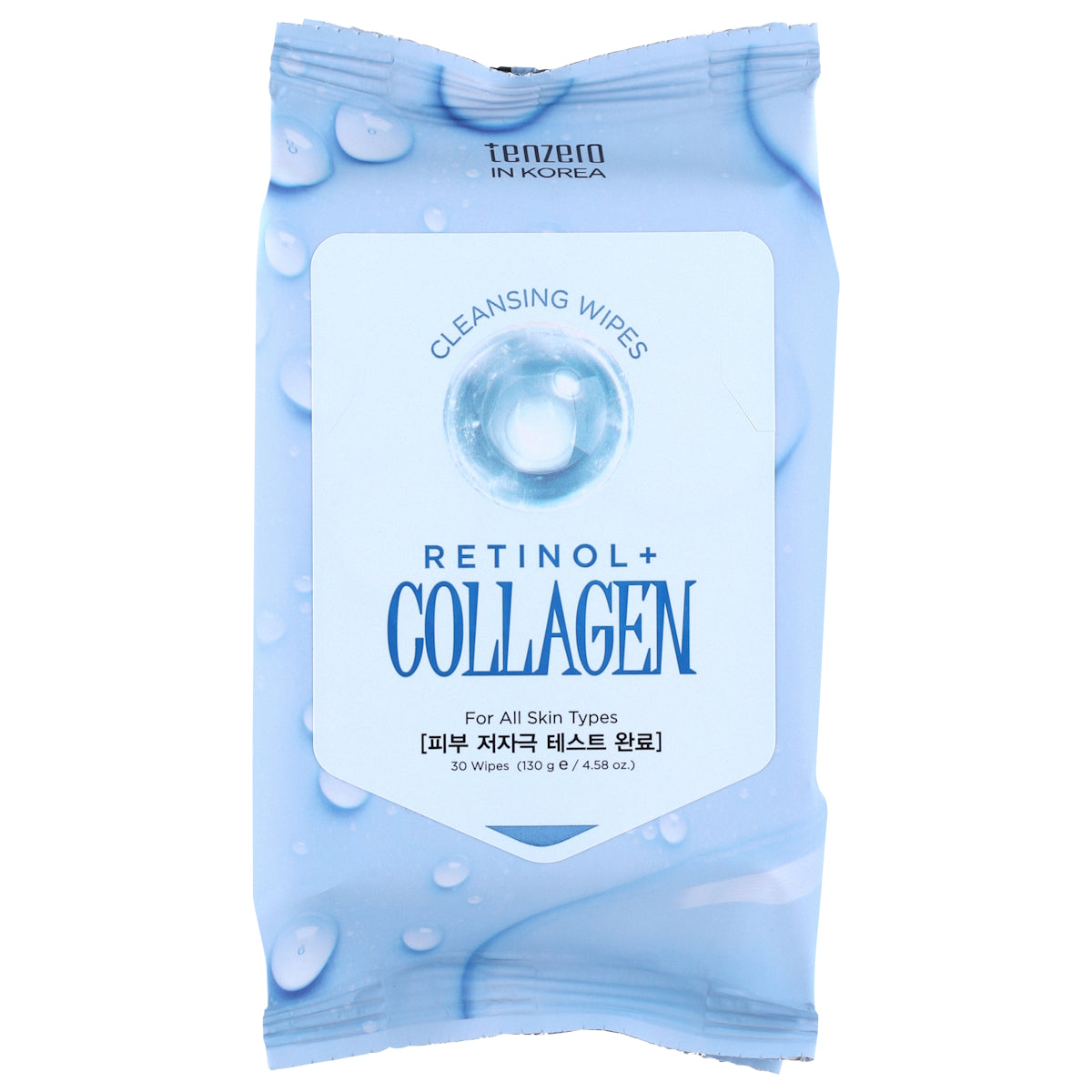 TENZERO RETINOL COLLAGEN CLEANSING WIPES 30S