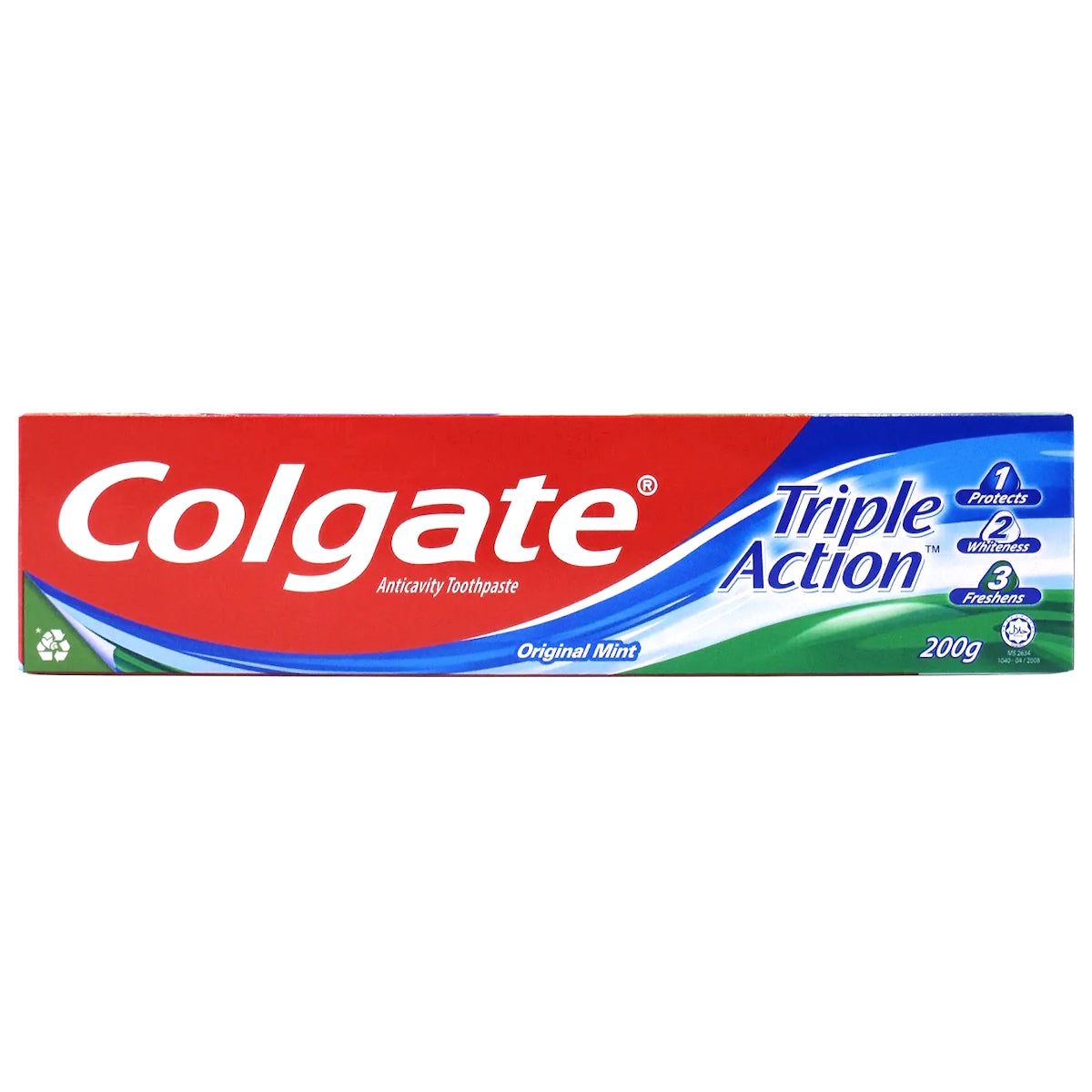 COLGATE TRIPLE ACTION TOOTHPASTE ORIGINAL MINT 200G