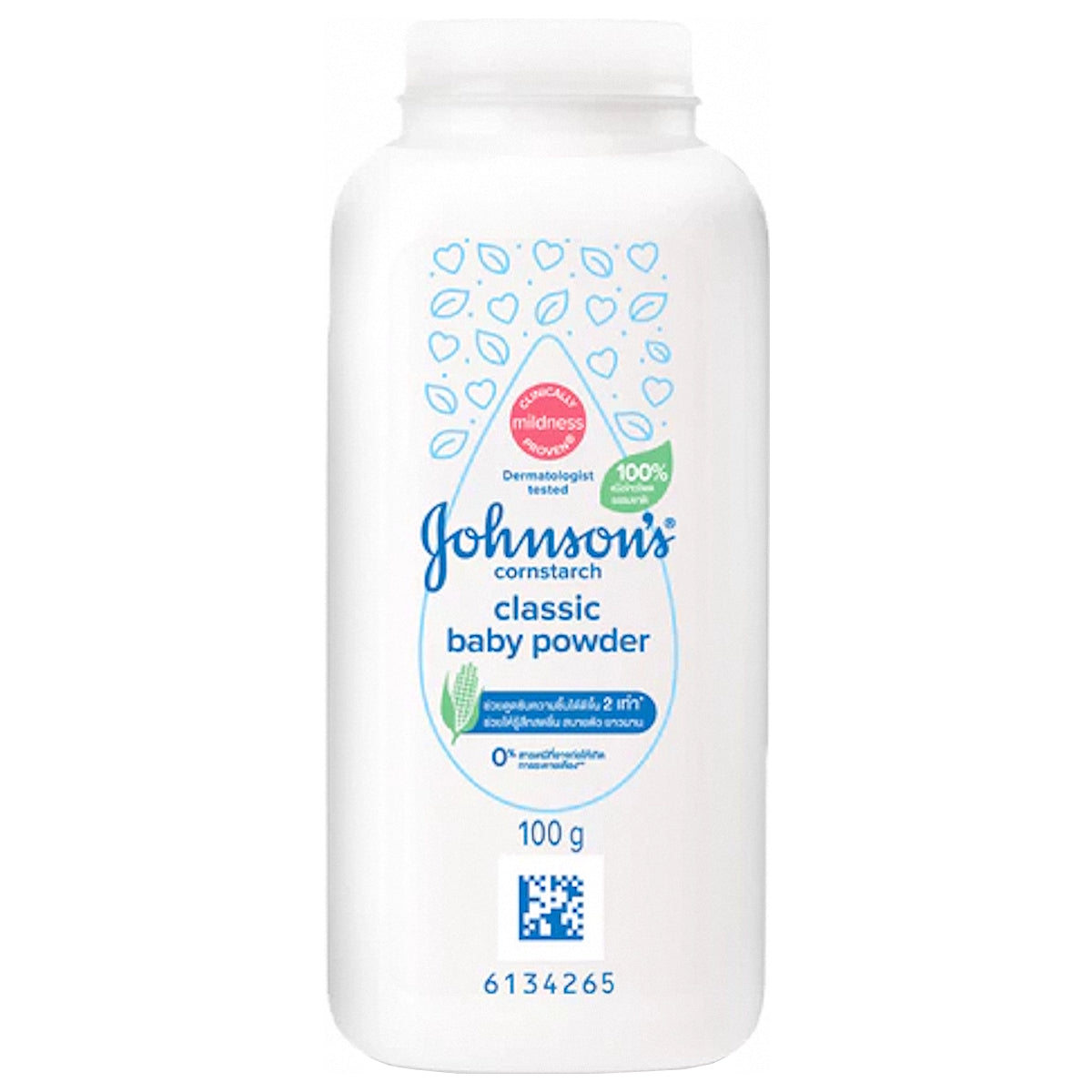 JOHNSON'S CORNSTARCH BABY POWDER CLASSIC 100G