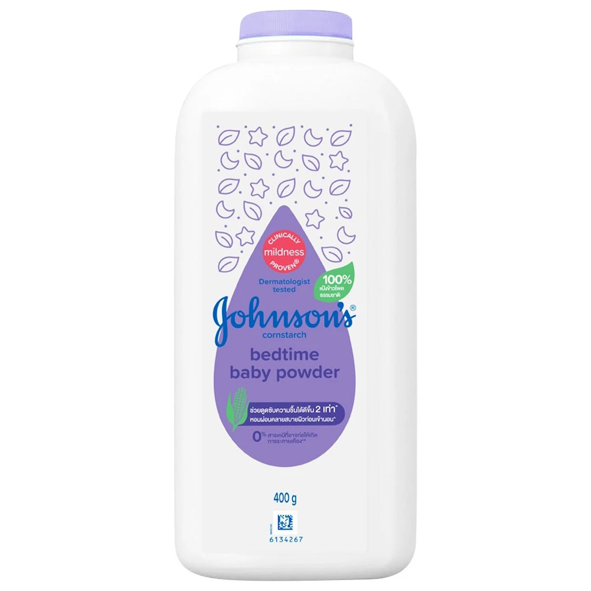 JOHNSON'S CORNSTARCH BEDTIME BABY POWDER 400G