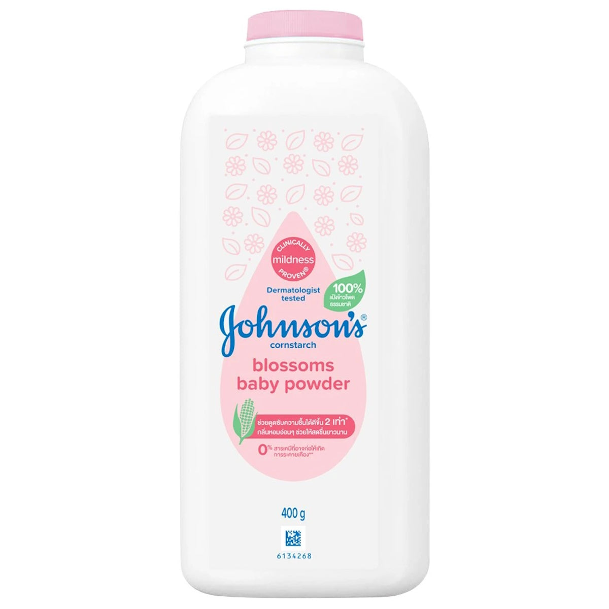 JOHNSON'S CORNSTARCH BLOSSOMS BABY POWDER 400G