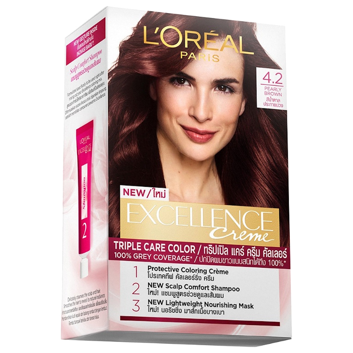 LOREAL EXCELLENCE CREME 4.2 PEARLY BROWN
