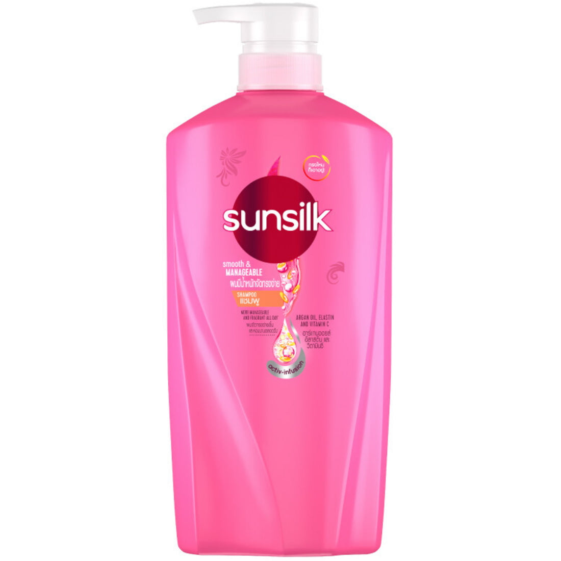 SUNSILK SMOOTH & MANAGEABLE SHAMPOO 625ML (PINK)