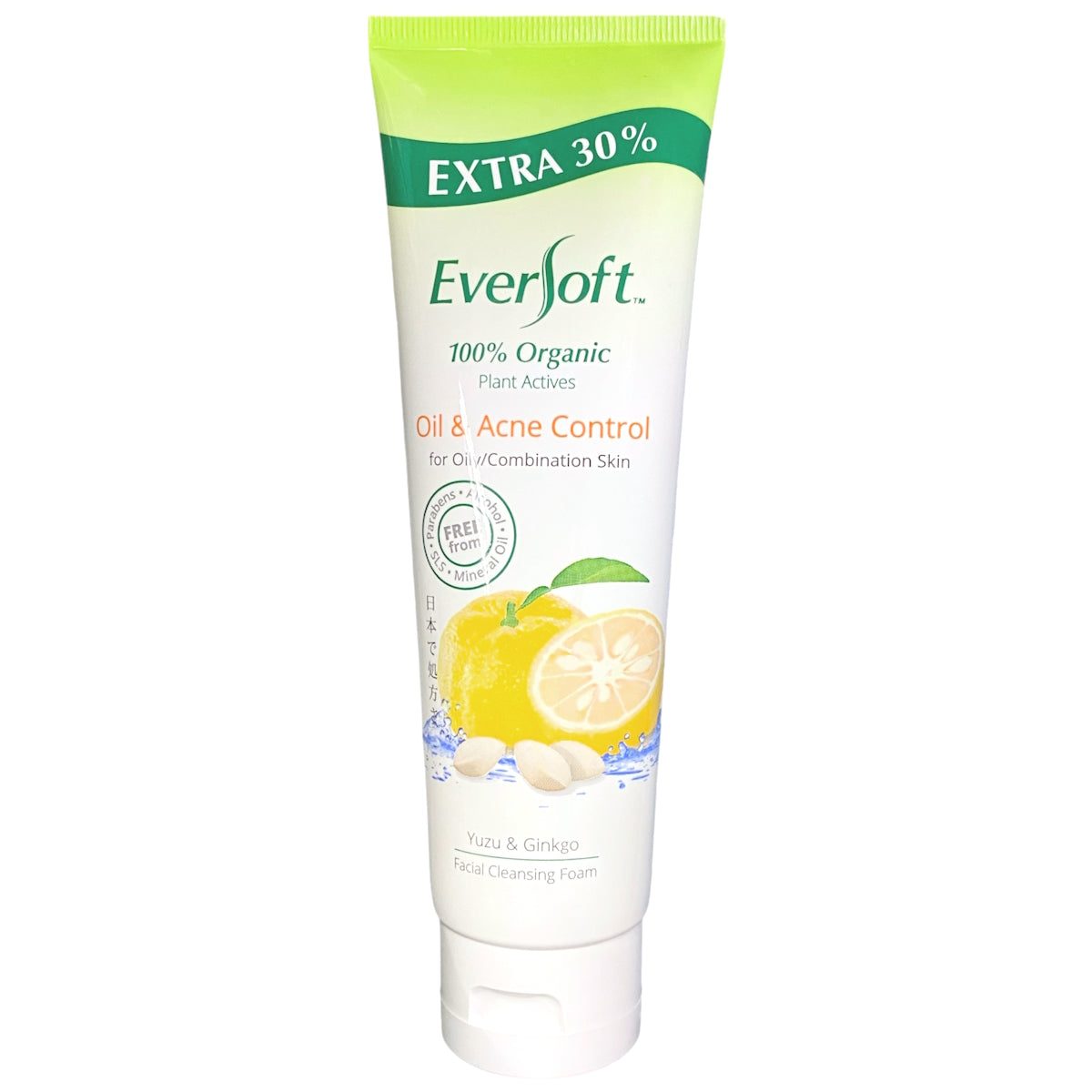 EVERSOFT ORGANIC CLEANSING FOAM YUZU & GINGKO 130G
