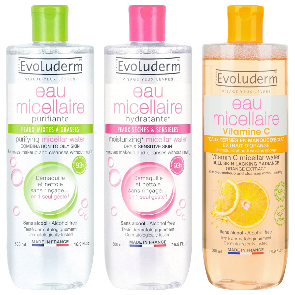 EVOLUDERM MICELLAR CLEANSING WATER 500ML