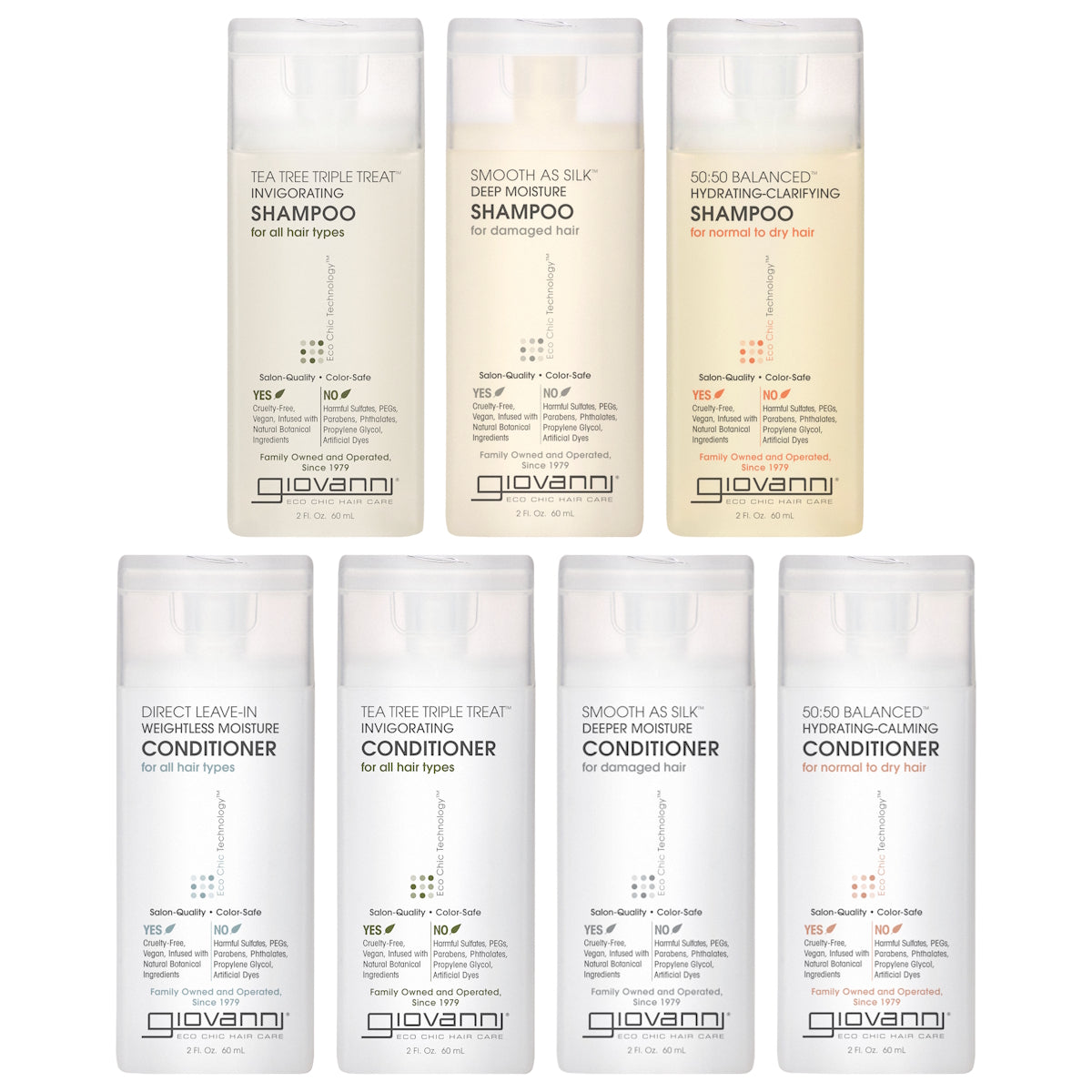 GIOVANNI SHAMPOO/CONDITIONER 60ML