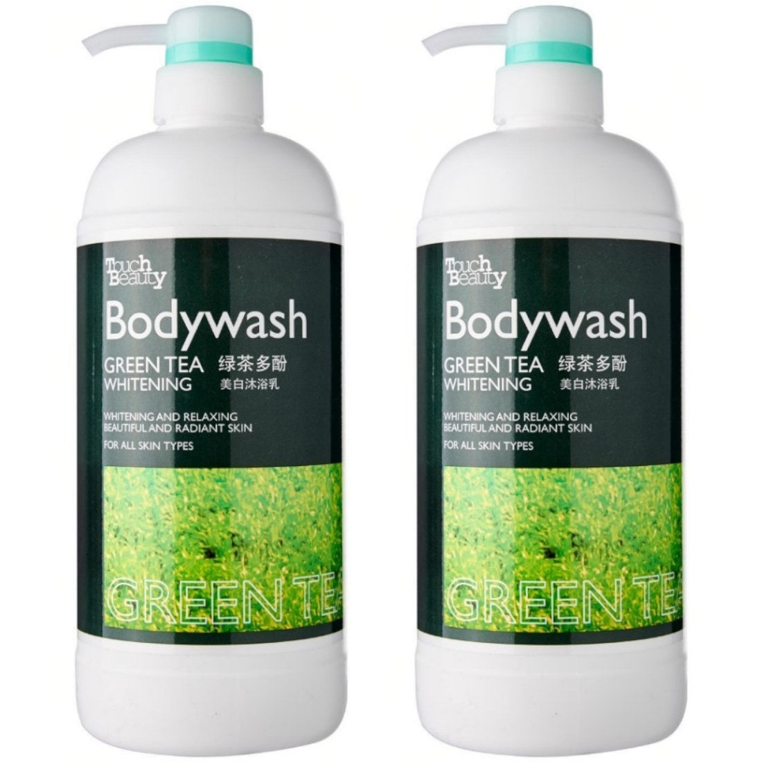 (BUNDLE OF 2) TOUCH BEAUTY BODYWASH GREEN TEA WHITENING 1L