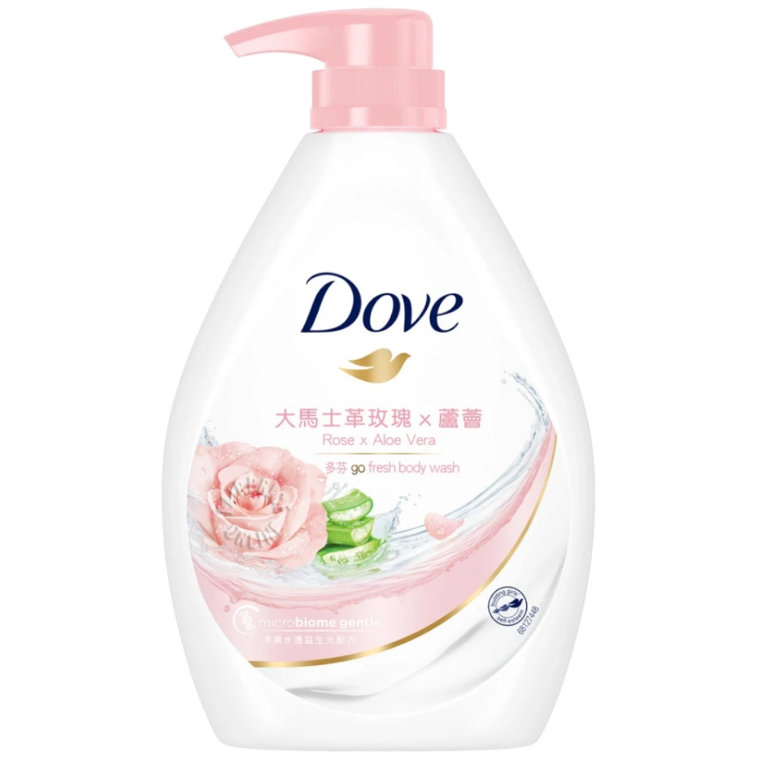 DOVE SHOWER ROSE + ALOE VERA 1L
