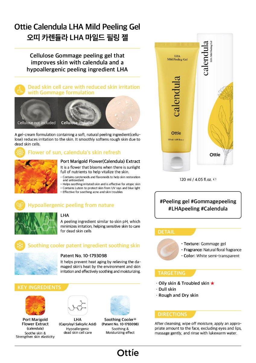 OTTIE CALENDULA LHA MILD PEELING GEL 120ML
