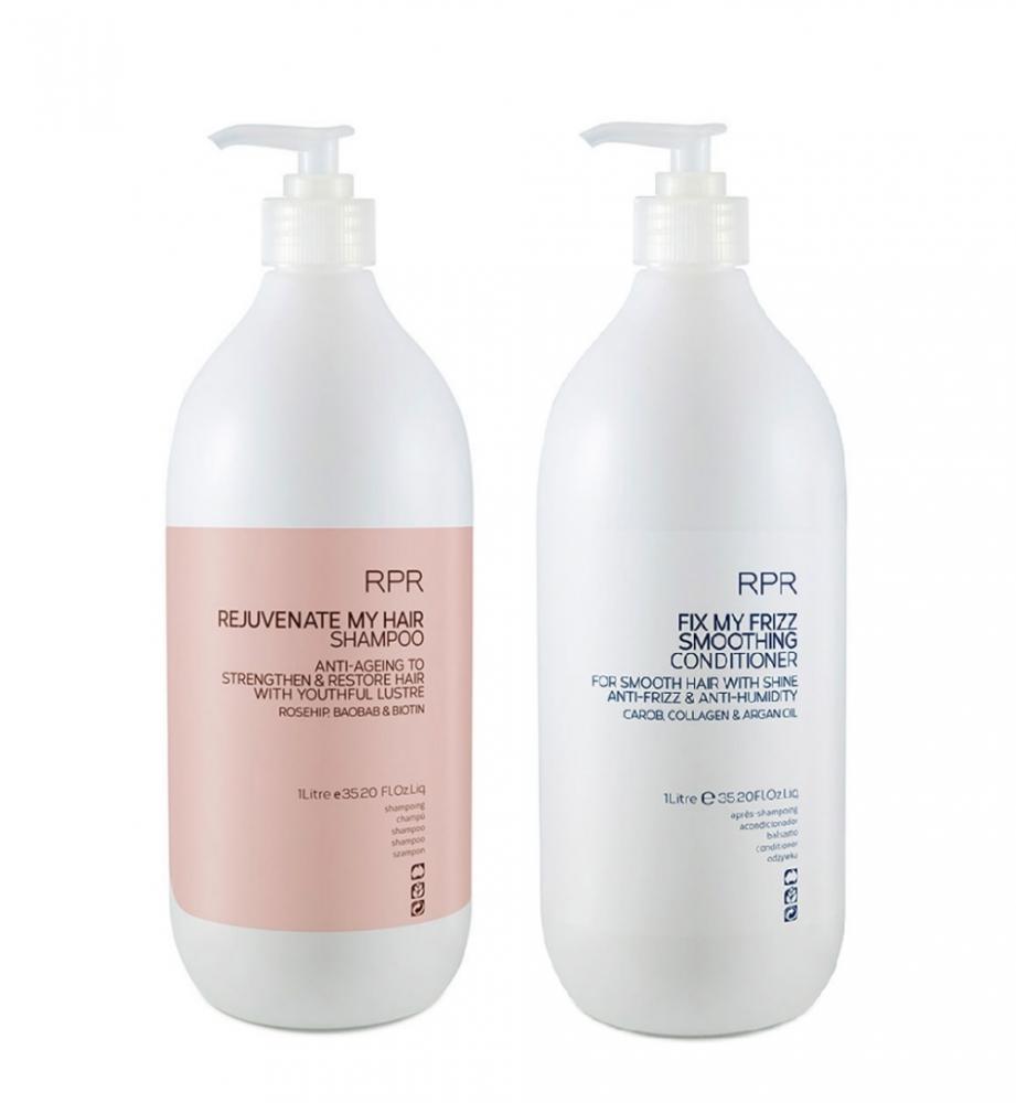 BUNDLE - RPR REJUVENATE MY HAIR SHAMPOO & RPR FIX MY FRIZZ SMOOTHING CONDITIONER 1L