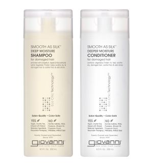 (BUNDLE OF 2) GIOVANNI SMOOTH AS SILK SHAMPOO & CONDITIONER 250ML