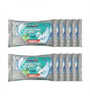 (BUNDLE OF 10) ULTRA COMPACT ANTIBACTERIAL WET WIPES 40'S (EXP:10/2026)