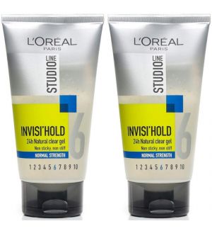 (BUNDLE OF 2) L'OREAL STUDIO LINE INVISI'HOLD CLEAR GEL (NORMAL STRENGTH) 150ML