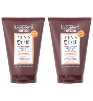 (BUNDLE OF 2) EVOLUDERM MEN'S CARE TONIFYING CLEANSING GEL 100ML