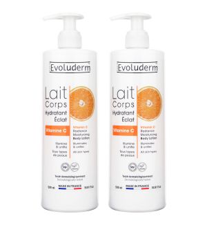 (BUNDLE OF 2) EVOLUDERM VITAMIN C MOISTURISING BODY LOTION 500ML