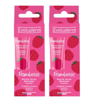 (BUNDLE OF 2) EVOLUDERM PLUMPING LIP BALM RASPBERRY 15ML