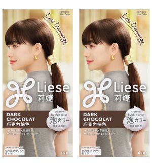 (BUNDLE OF 2) LIESE NATURAL SERIES CREAMY BUBBLE HAIR COLOR DARK CHOCOLAT