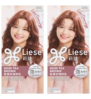 (BUNDLE OF 2) LIESE NATURAL SERIES CREAMY BUBBLE HAIR COLOR ROSE TEA BROWN (EXP:08/2026)