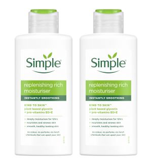 (BUNDLE OF 2) SIMPLE REPLENISHING RICH MOISTURISER 125ML