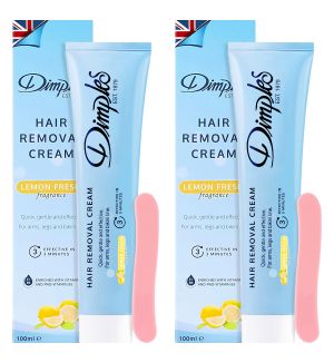 (BUNDLE OF 2) DIMPLES HAIR REMOVAL CREAM LEMON FRESH 100ML