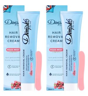 (BUNDLE OF 2) DIMPLES HAIR REMOVAL CREAM ROSE MIST 100ML