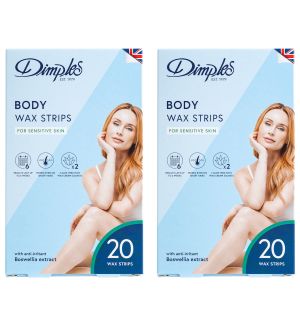 (BUNDLE OF 2) DIMPLES BODY WAX STRIPS SENSITIVE SKIN 20S