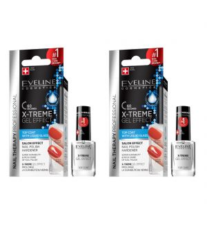 (BUNDLE OF 2) EVELINE NAIL THERAPY X-TREME GEL EFFECT TOP COAT 12ML
