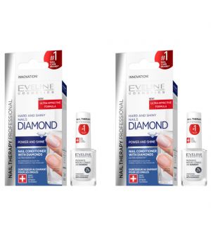 (BUNDLE OF 2 ) EVELINE NAIL THERAPY DIAMOND HARDENING NAIL CONDITIONER 12ML  (EXP:08/2026)