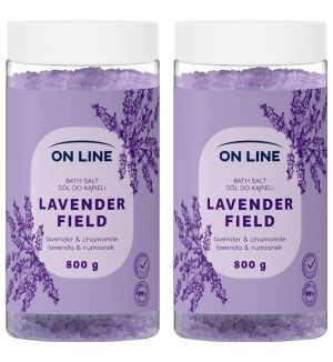 (BUNDLE OF 2) ON LINE BATH SALT LAVENDER FIELD 800G
