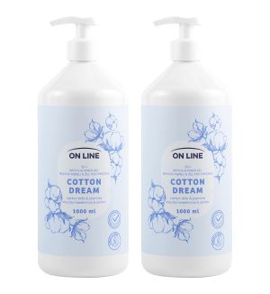 (BUNDLE OF 2) ON LINE BATH & SHOWER GEL COTTON DREAM 1000ML