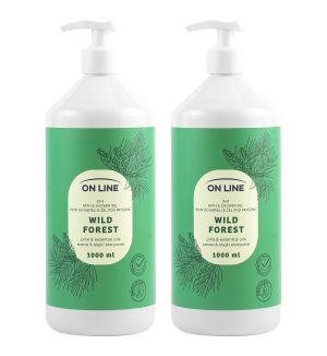 (BUNDLE OF 2) ON LINE BATH & SHOWER GEL WILD FOREST 1000ML