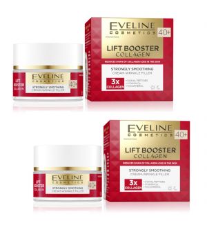 (BUNDLE OF 2) EVELINE LIFT BOOSTER COLLAGEN STRONGLY SMOOTHING 40+ 50ML