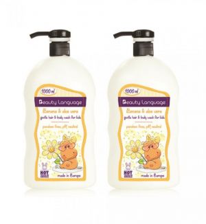 BL KIDS GENTLE HAIR & BODY WASH (BANANA & ALOE VERA) 1000ML x 2 