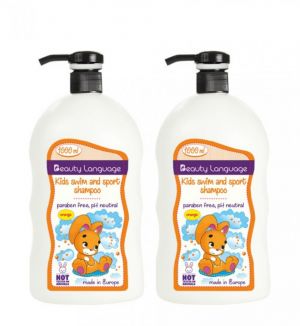 BL KIDS SWIM & SPORT SHAMPOO ORANGE 1000ML X 2