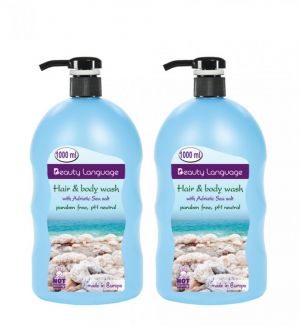 (BUNDLE OF 2) BL HAIR & BODY WASH WITH ADRIATIC SEA SALT 1000ML