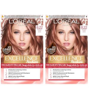 (Bundle of 2) L'Oreal Excellence Fashion 8.22 Intense Rose Gold