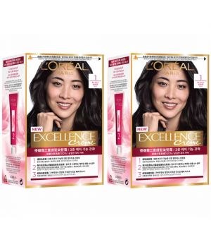  (Bundle of 2) L'Oreal Excellence Creme 1 Black