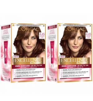 (Bundle of 2) L'Oreal Excellence Creme 4.45 Mahogany Copper Brown