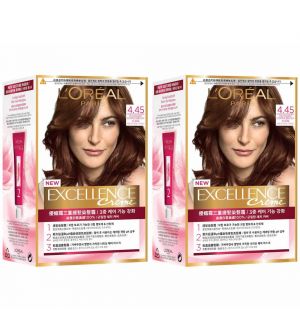 (Bundle of 2) L'Oreal Excellence Creme 4.45 Mahogany Copper Brown