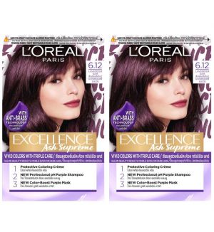 (Bundle of 2) L'Oreal Excellence Ash Supreme 6.12 Lavender Ash
