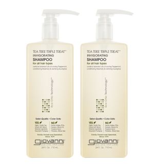 (BUNDLE OF 2) GIOVANNI TEA TREE TRIPLE TREAT SHAMPOO 710ML