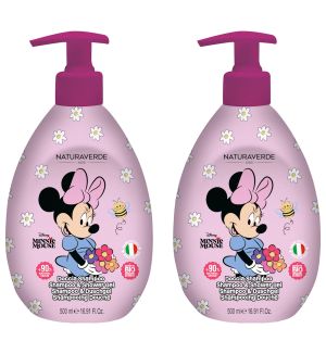 (BUNDLE OF 2) NATURAVERDE DISNEY MINNIE MOUSE SHAMPOO & SHOWER GEL 500ML
