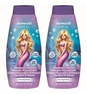 (BUNDLE OF 2) NATURAVERDE MERMAIDS SIRENE SHAMPOO & CONDITIONER 300ML