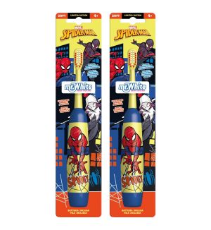 (BUNDLE OF 2) MR WHITE SPIDERMAN BATTERY POWERED TOOTHBRUSH
