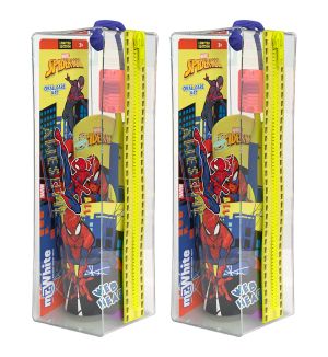 (BUNDLE OF 2) MR WHITE SPIDERMAN TRAVEL KIT TOOTHBRUSH WITH TOOTHPASTE 75ML