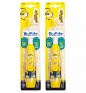 (BUNDLE OF 2) MR WHITE MINIONS BATTERY POWERED TOOTHBRUSH
