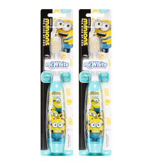 (BUNDLE OF 2) MR WHITE MINIONS BATTERY POWERED TOOTHBRUSH