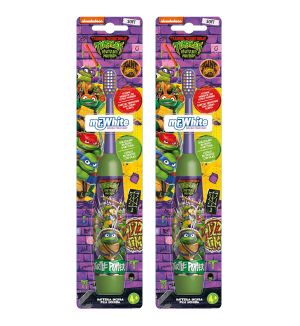 (BUNDLE OF 2) MR WHITE NINJA TURTLES BATTERY-POWERED TOOTHBRUSH