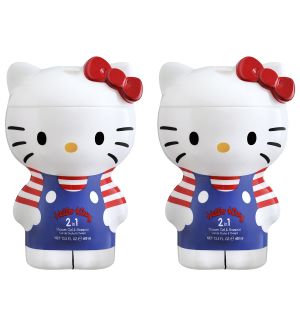(BUNDLE OF 2) AIR VAL HELLO KITTY 2 IN 1 SHOWER GEL & SHAMPOO 400ML